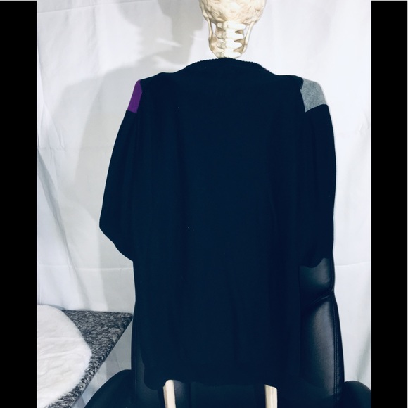 Express (Purple) V-Neck Argyle Sweater Sz L - Picture 4 of 5